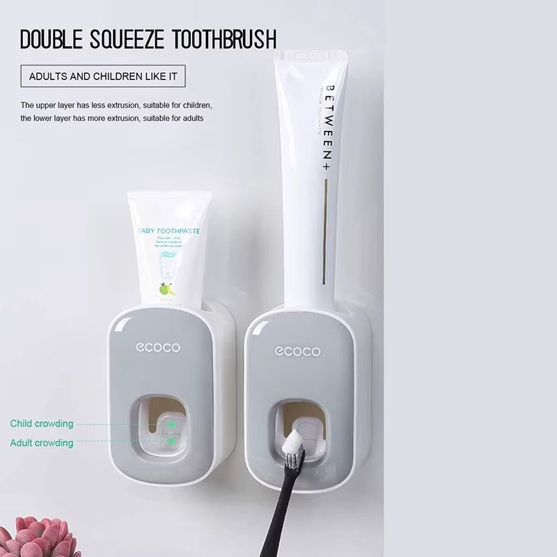 ECOCO Wall-Mounted Manual Toothpaste Dispenser