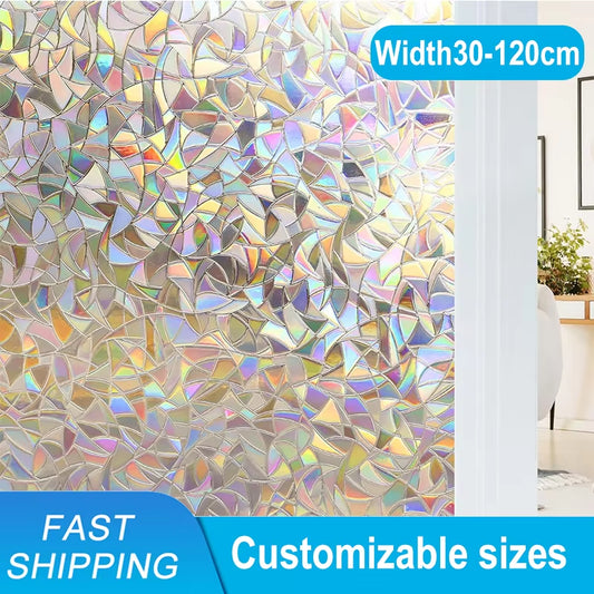 Rainbow Static-Cling Window Privacy Film