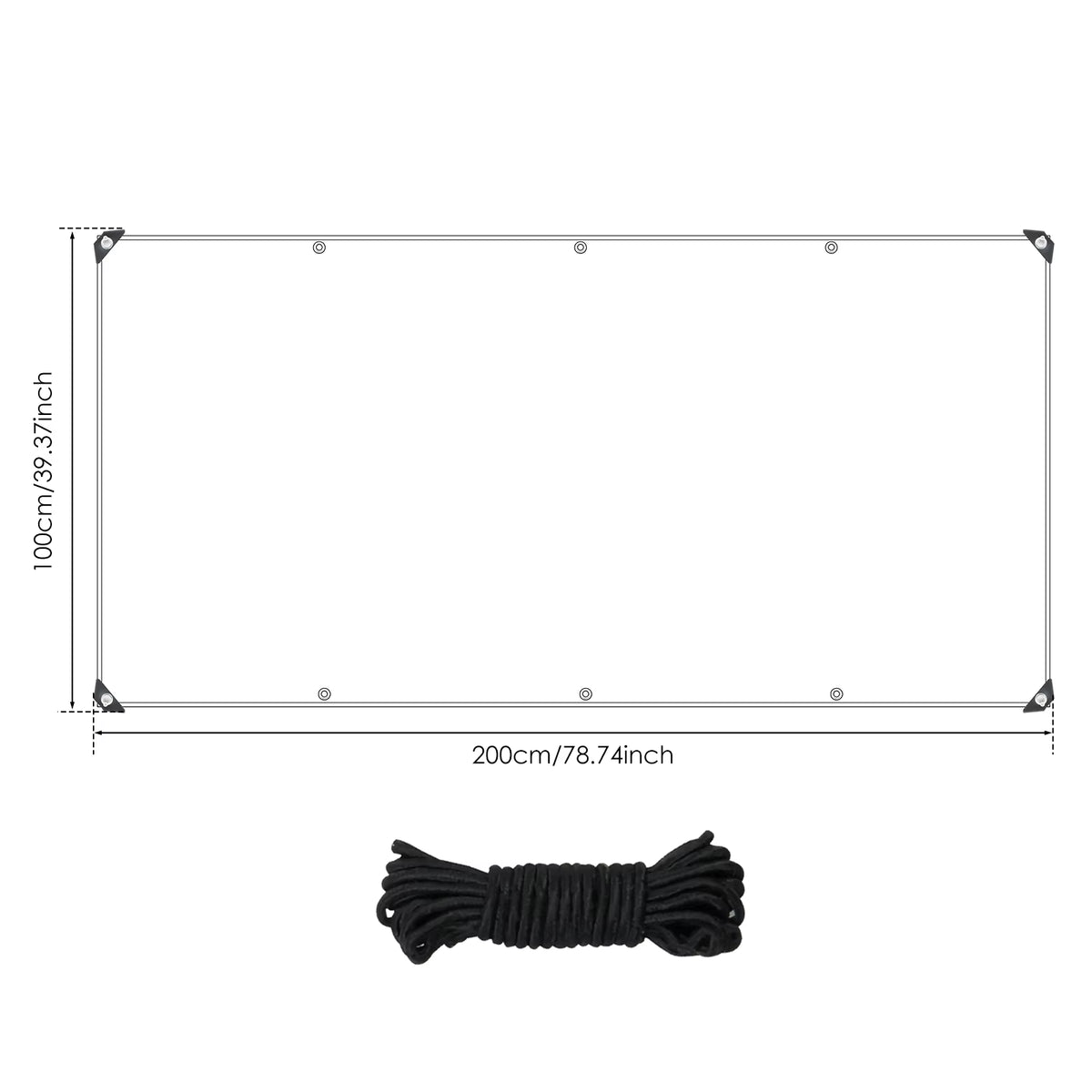 Clear PVC Outdoor Tarp Curtain with Tie Straps