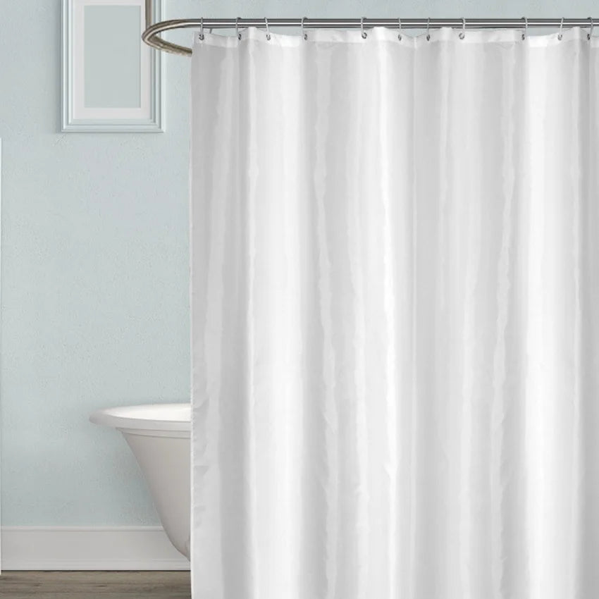 Pure White Shower Curtain | Thick Waterproof Bath Curtain