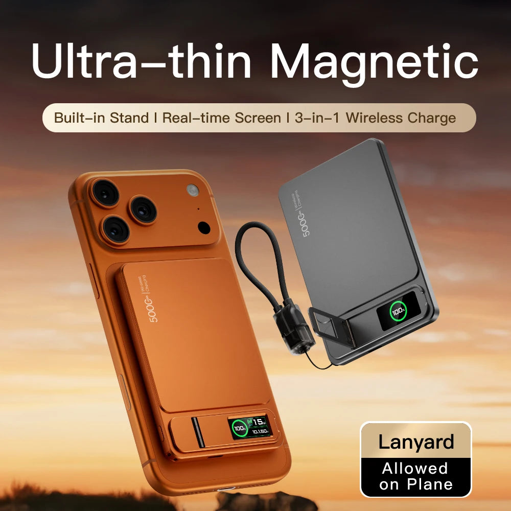 AlloyCharge Magnetic Power Bank | Digital Display, 20W