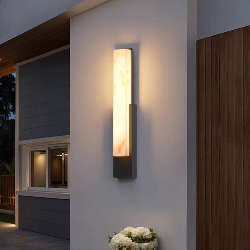 Lumen Solar Outdoor Wall Light | Modern Waterproof Entry & Garden Light