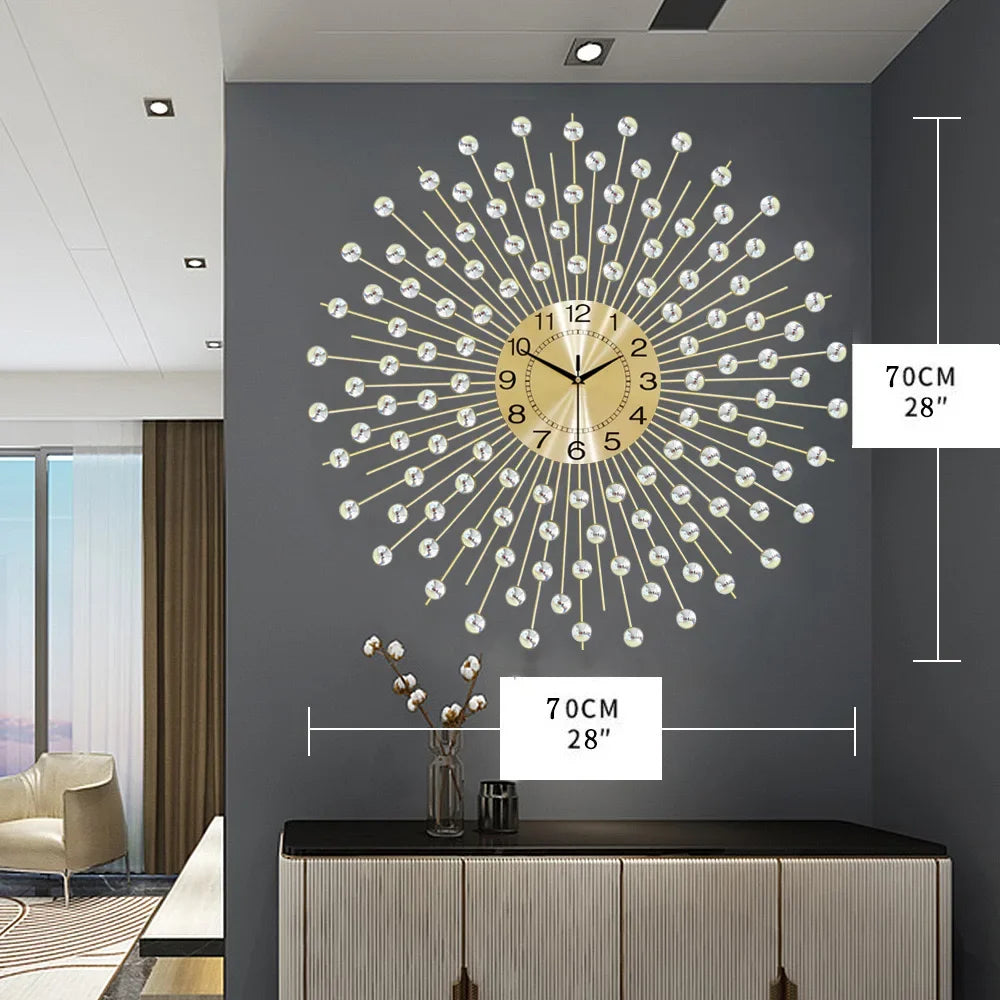 Starburst Wall Clock | Luxury Gold Silent Decorative Clock