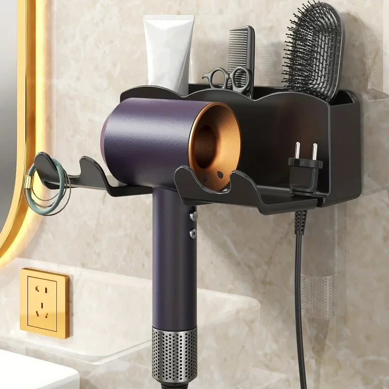 DryDock Hair Dryer Holder | No-Drill Wall-Mounted Bracket