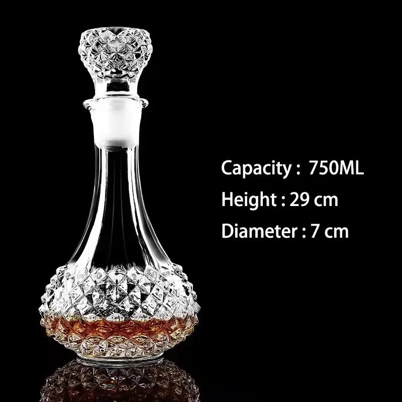 Crystal Cut Whisky Decanter | Lead-Free Glass Spirits Decanter