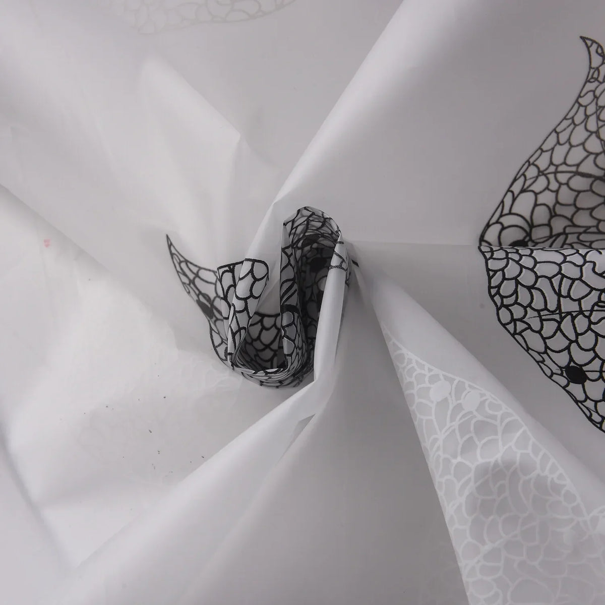 Fernleaf Shower Curtain | Clear Leaf Print PEVA Liner