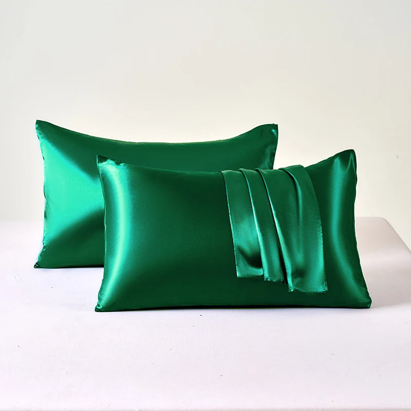 Lustre Satin Pillowcases | Smooth Cooling Covers, Set of 2