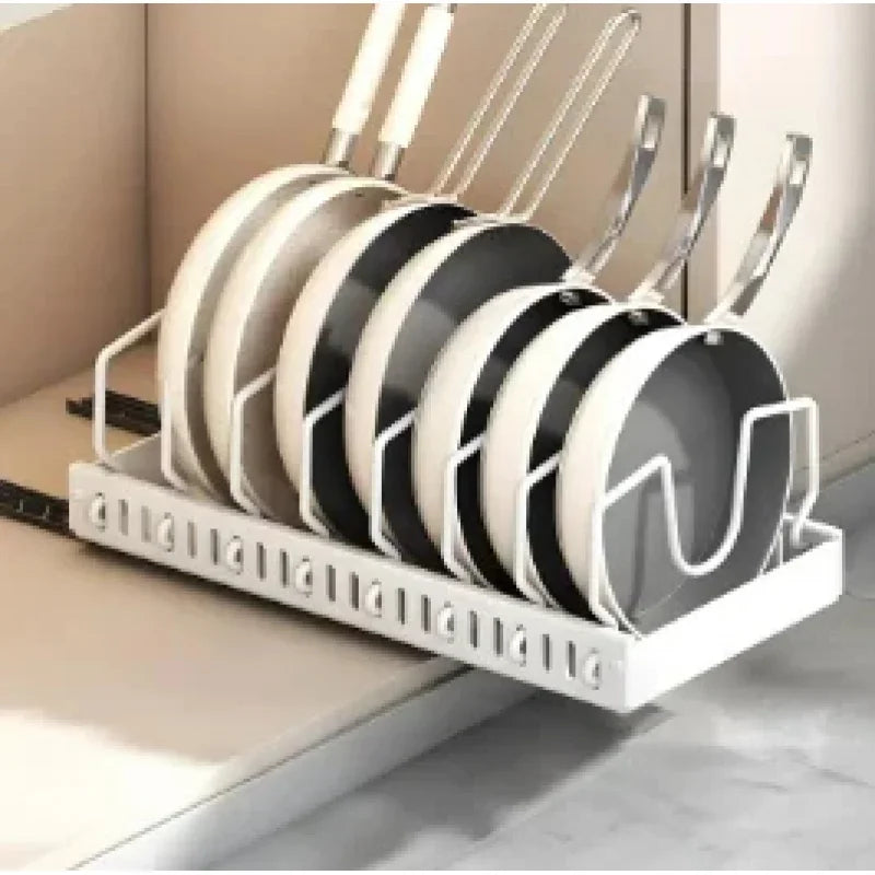 Glide-Out Pot & Lid Organiser | Sliding Cabinet Rack