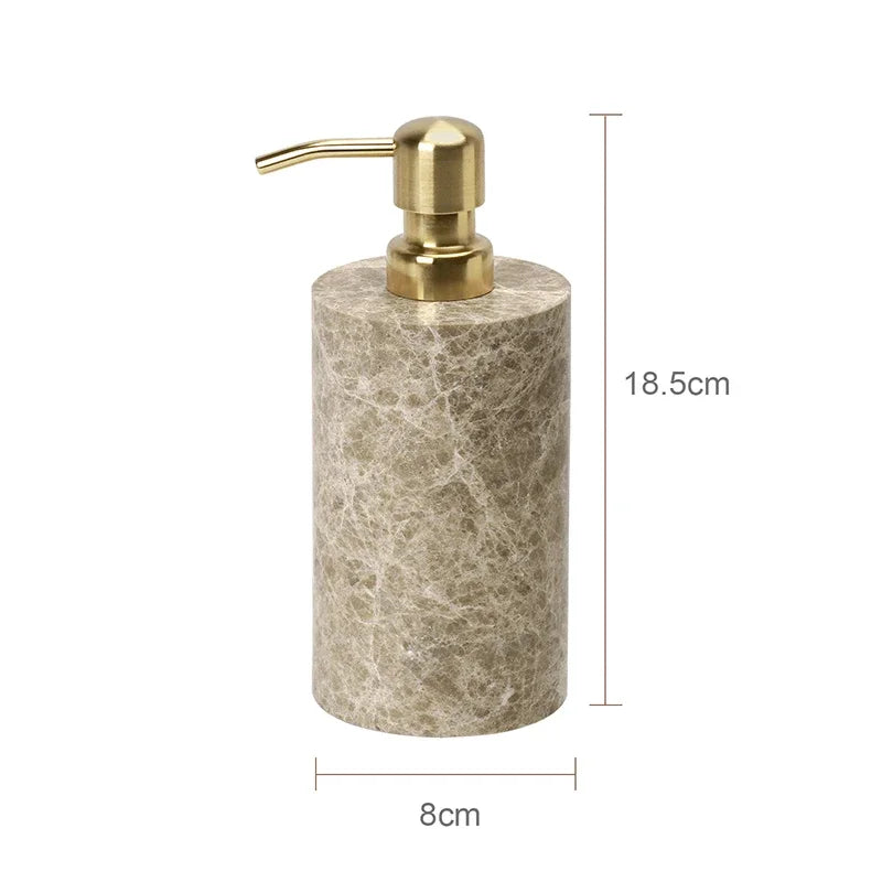 Emperador Marble Bathroom Collection | Natural Stone Vanity Accessories