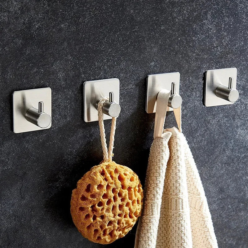 Steel Line Adhesive Hooks | Rustproof Towel & Robe Rail