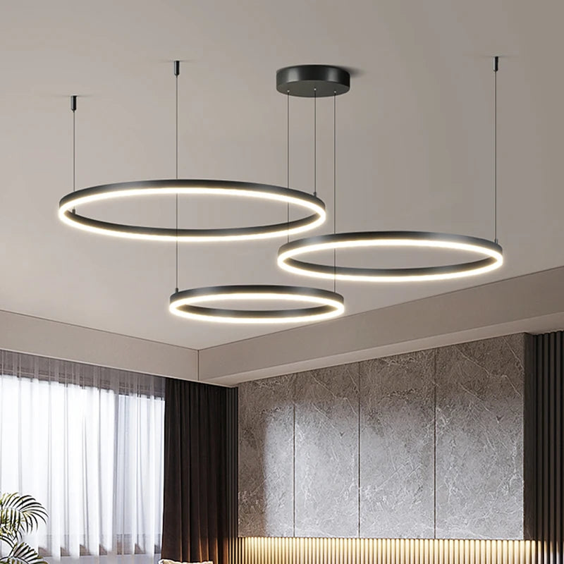 Orbit Ring LED Chandelier | Multi-Ring Modern Pendant Light