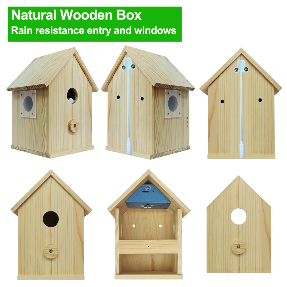 NestCam Smart Bird House Camera | WiFi Wooden Birdbox with Night Vision