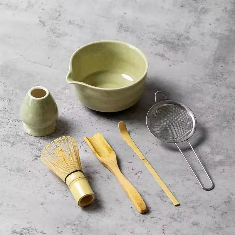 Ceremony Matcha Set | Bamboo Whisk, Scoop & Ceramic Bowl