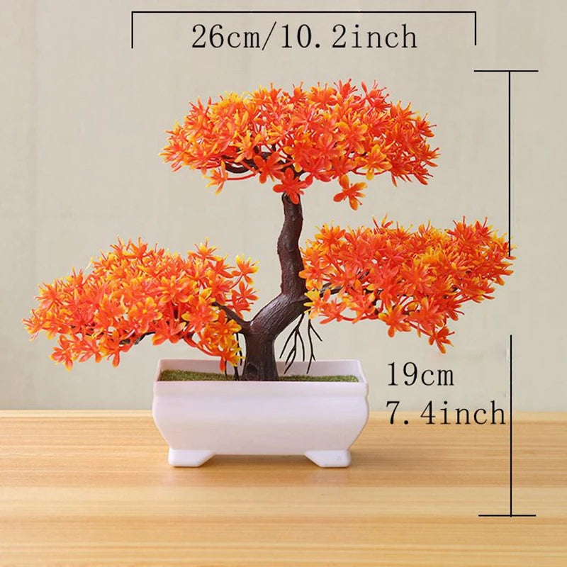 Petal Pot Bonsai | Artificial Mini Tree in Pot, Table Decor
