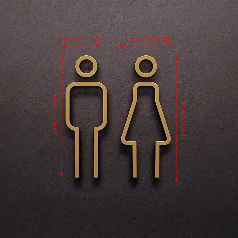 Giggle Restroom Signs | Funny Acrylic Toilet Door Signs