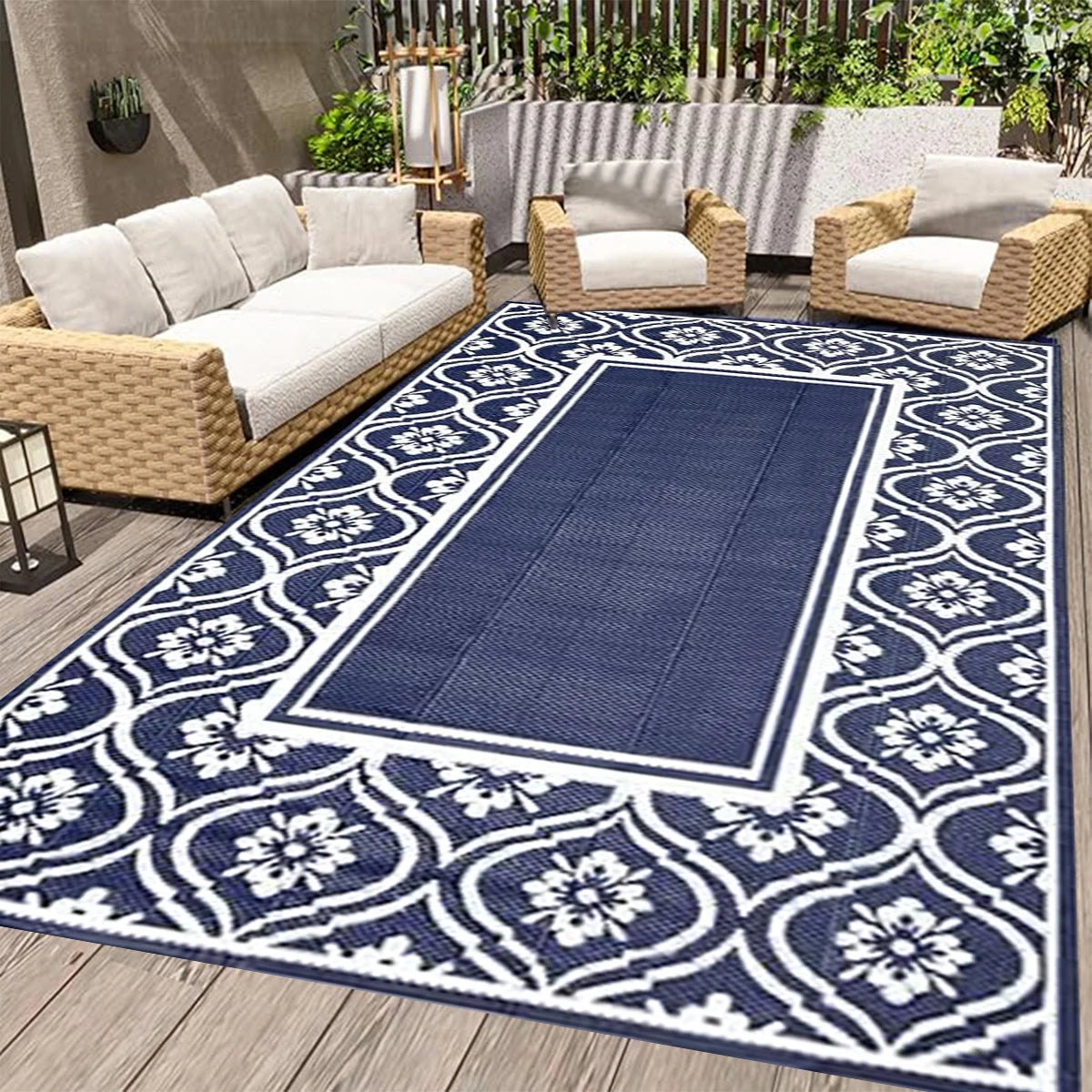 Terrace Reversible Outdoor Rug | Waterproof Patio Mat