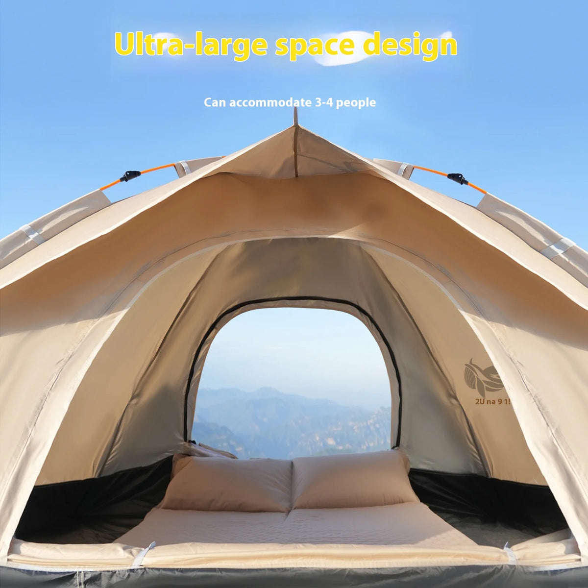 EasyCamp Instant Family Tent | Waterproof Pop-Up Tent for 3-4 People