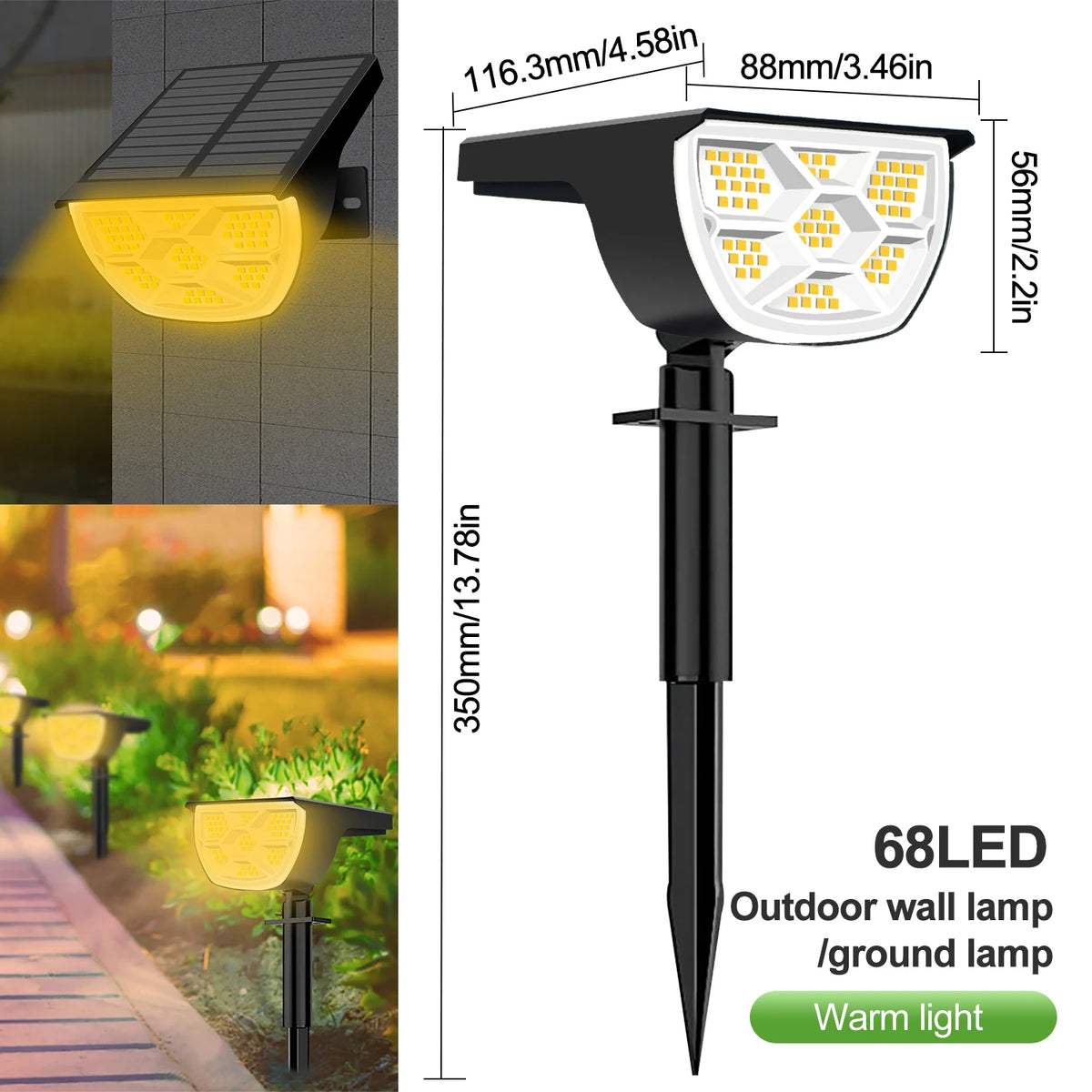 YardBeam Solar Spotlight | 72 LED IP65 Landscape Light