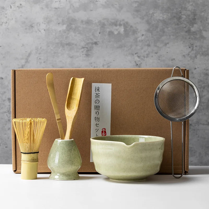 Ceremony Matcha Set | Bamboo Whisk, Scoop & Ceramic Bowl