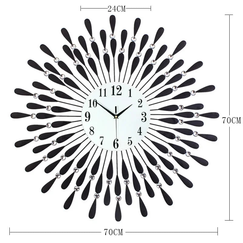 Starburst Wall Clock | Luxury Gold Silent Decorative Clock
