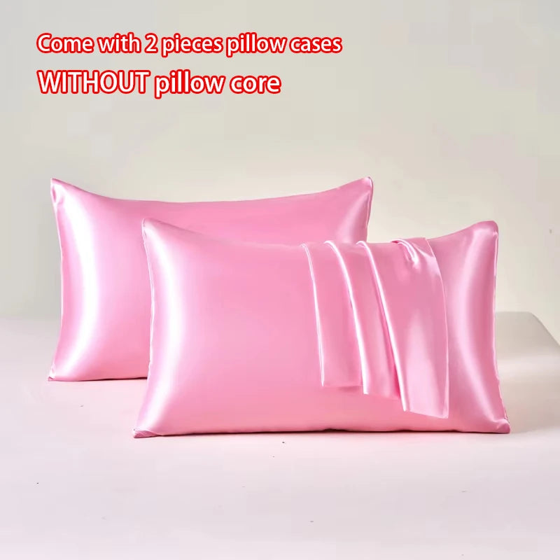 Lustre Satin Pillowcases | Smooth Cooling Covers, Set of 2