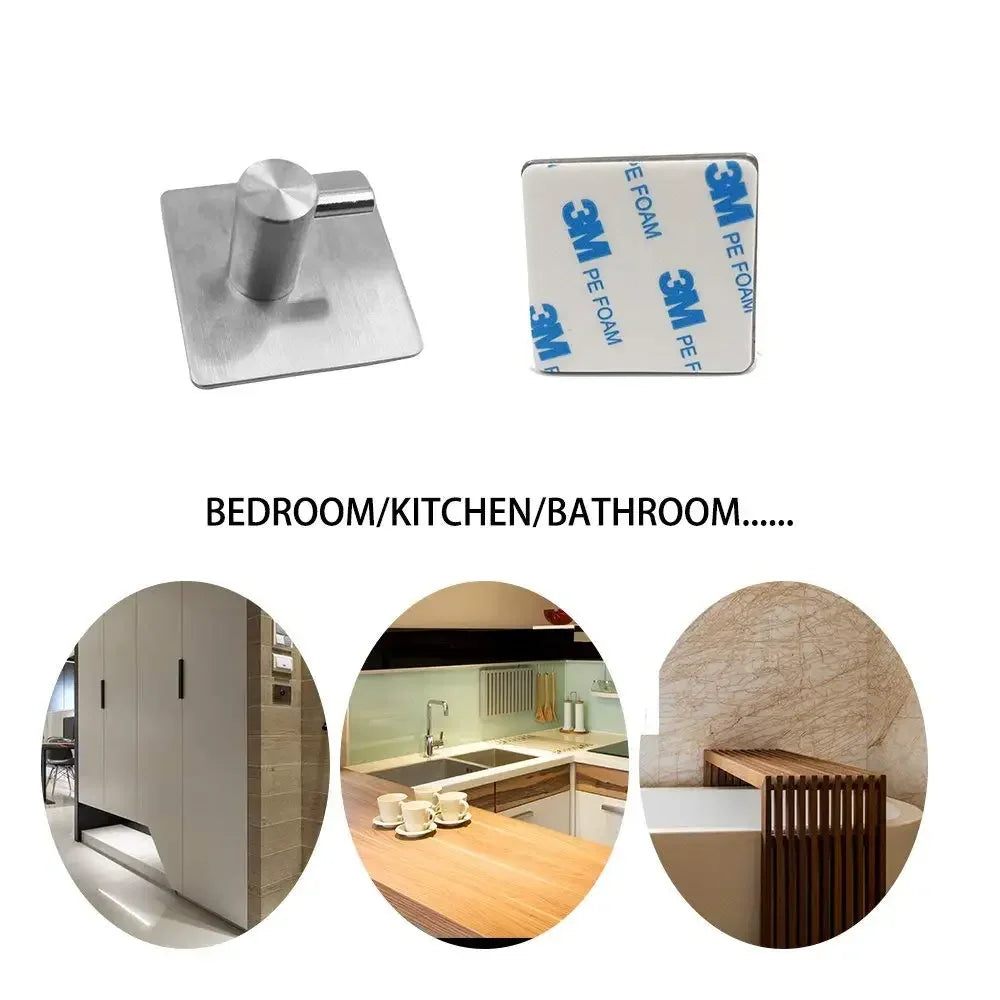 Steel Line Adhesive Hooks | Rustproof Towel & Robe Rail