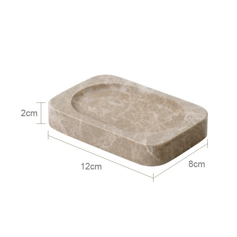 Emperador Marble Bathroom Collection | Natural Stone Vanity Accessories