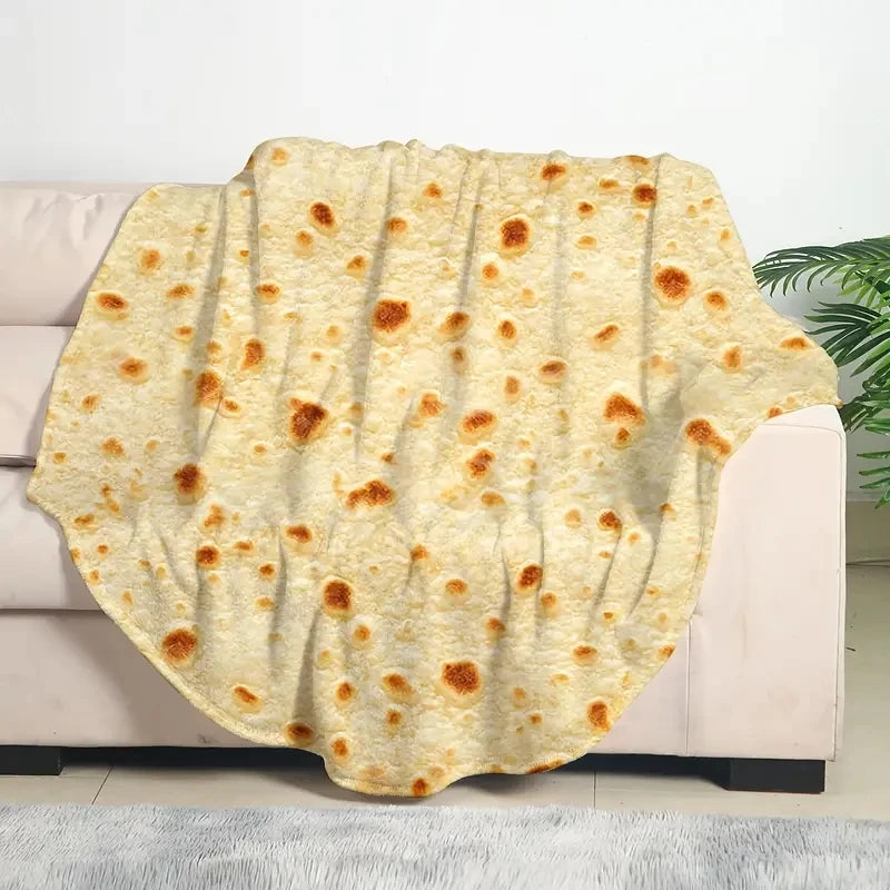 Tortilla Snuggle Blanket | Round Flannel Novelty Throw