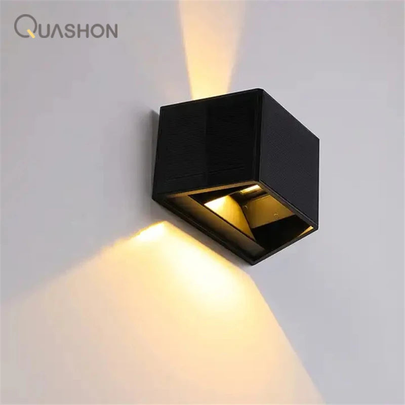 Beam Solar Up & Down Wall Lamp | Adjustable Angle Outdoor Wall Light