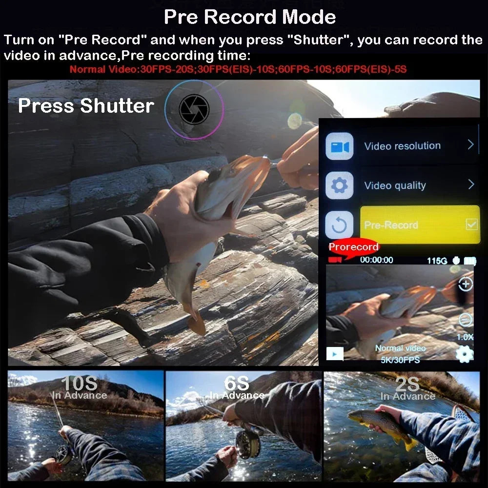 TrailCam 5K Action Camera | Dual Screen Waterproof Sports Camera