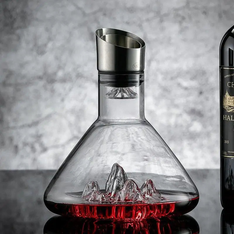 Summit Iceberg Wine Decanter | 1500ml Hand-Blown Crystal Carafe