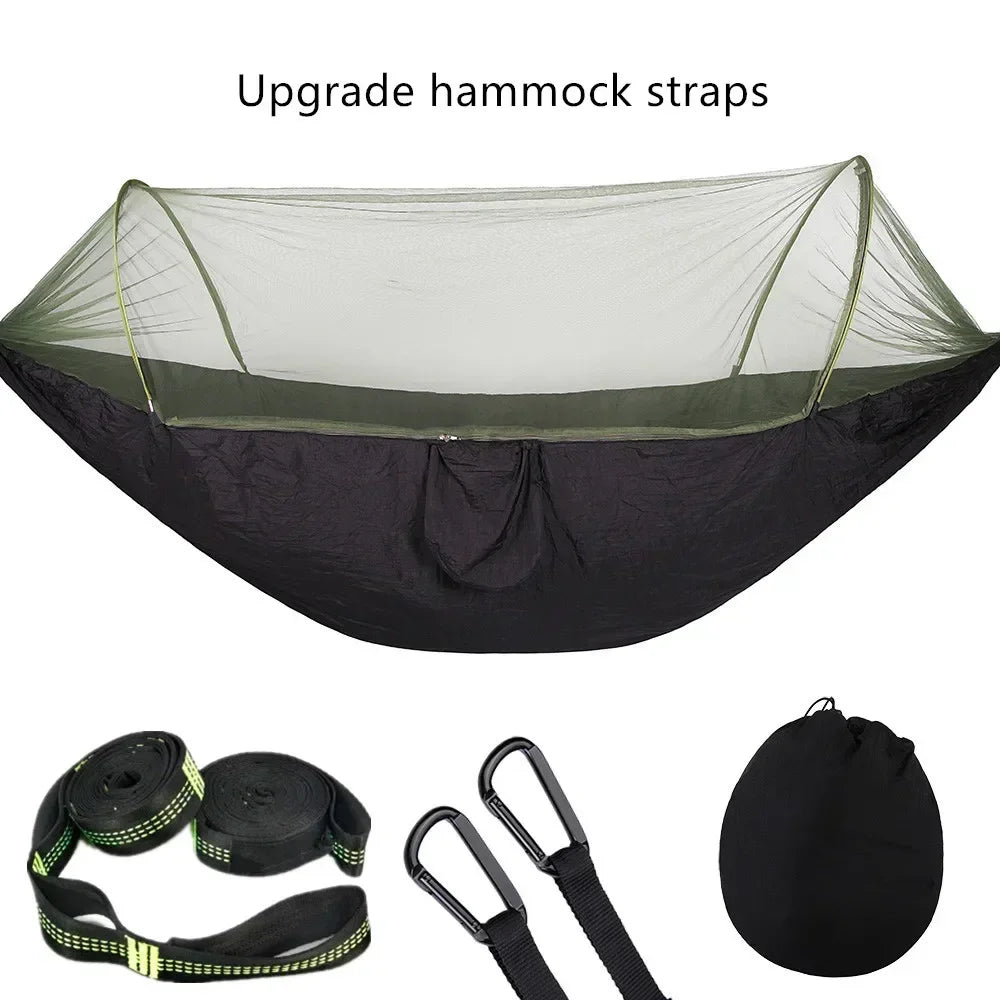CanopyNest Camping Hammock | Pop-Up Mosquito Net Hammock for Two