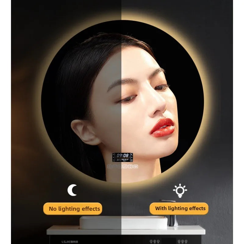 HaloGlow Round LED Bathroom Mirror | Anti-Fog Touch Vanity Mirror