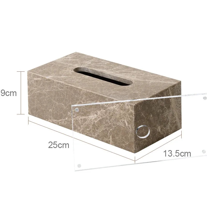 Emperador Marble Bathroom Collection | Natural Stone Vanity Accessories
