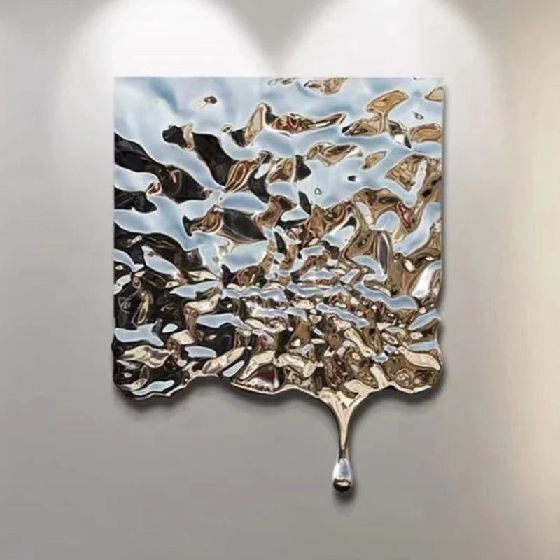 Ribbon Metal Wall Sculpture | Minimalist 3D Wall Art