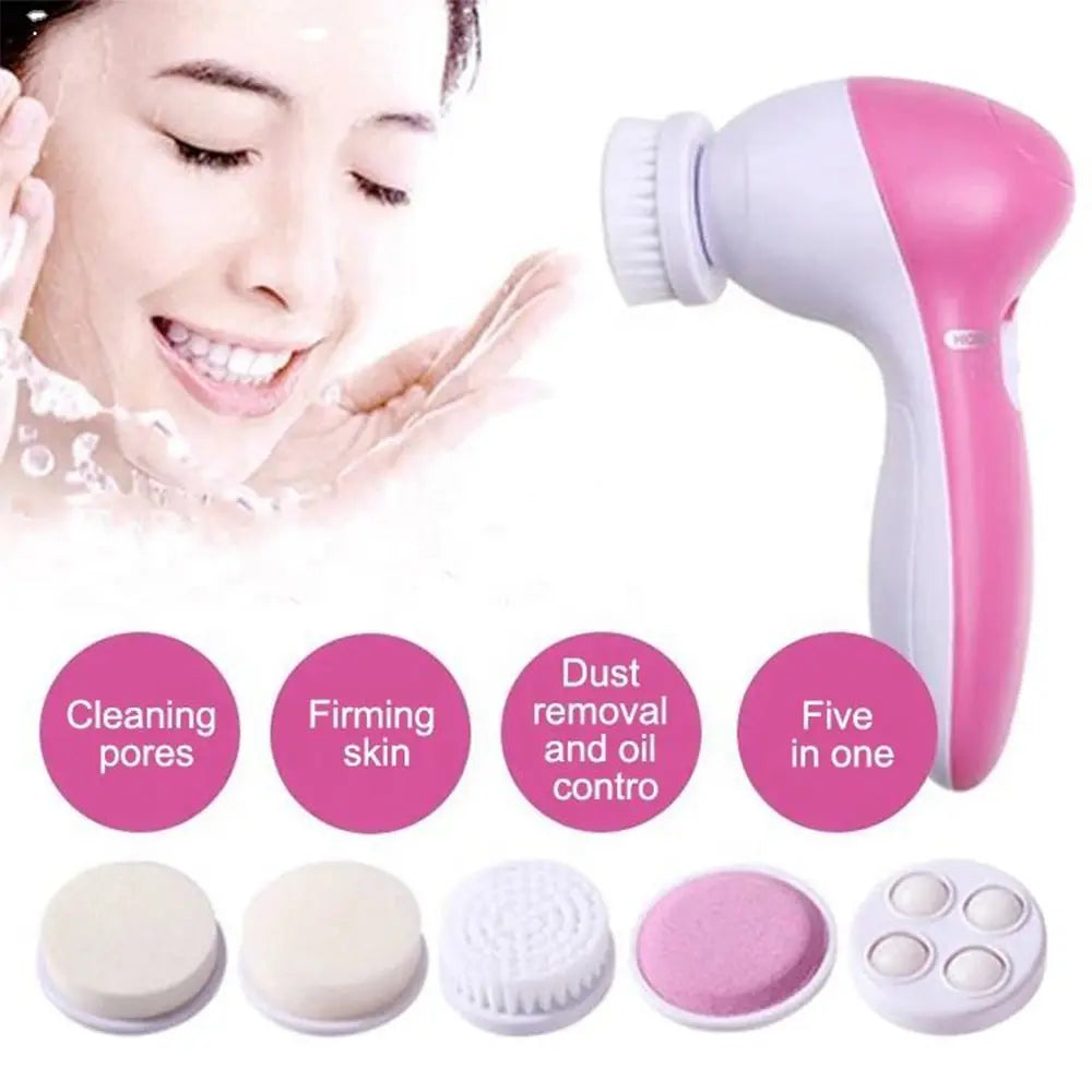 Bloom Facial Brush | 5-in-1 Battery Face Cleansing Brush