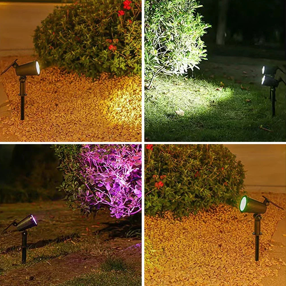Prism Solar Spotlights | 9 LED RGB Landscape Lights