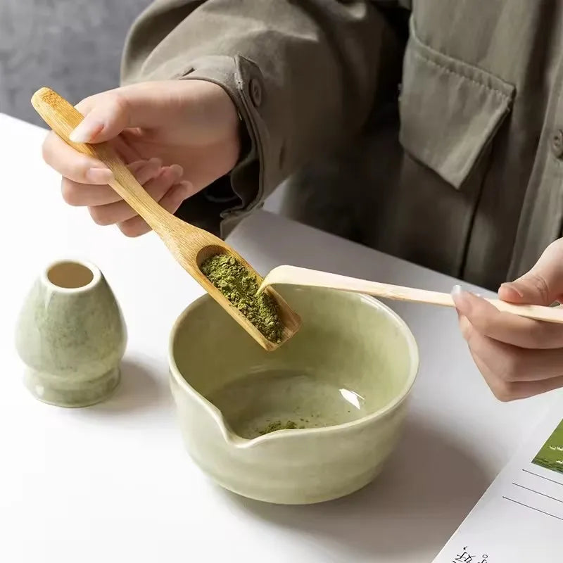 Ceremony Matcha Set | Bamboo Whisk, Scoop & Ceramic Bowl