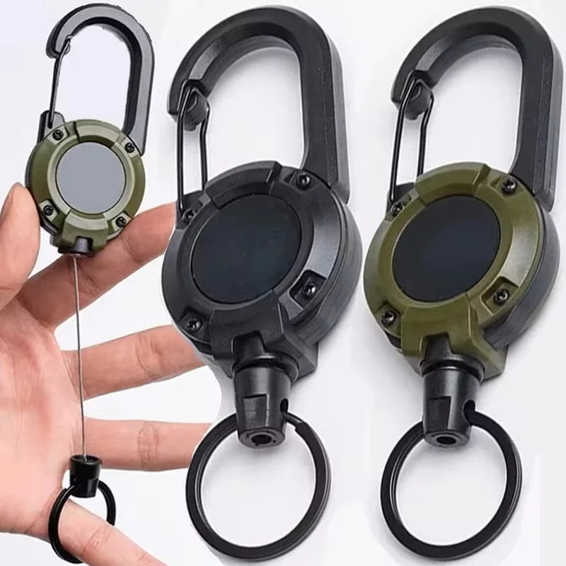 ReelGo Key Carabiner | Retractable Steel Wire Key Reel