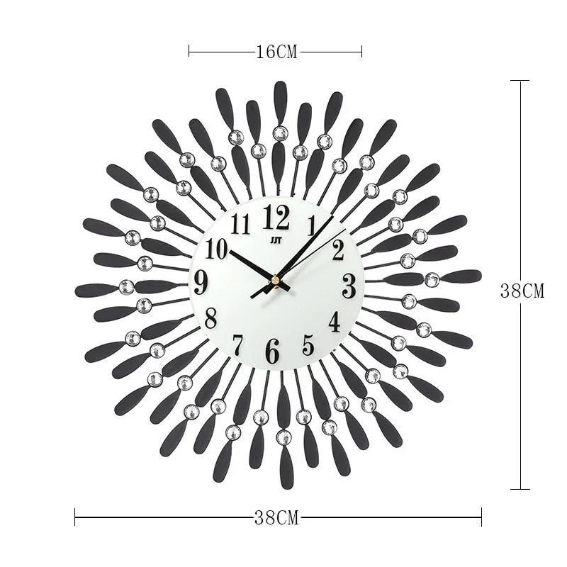 Starburst Wall Clock | Luxury Gold Silent Decorative Clock