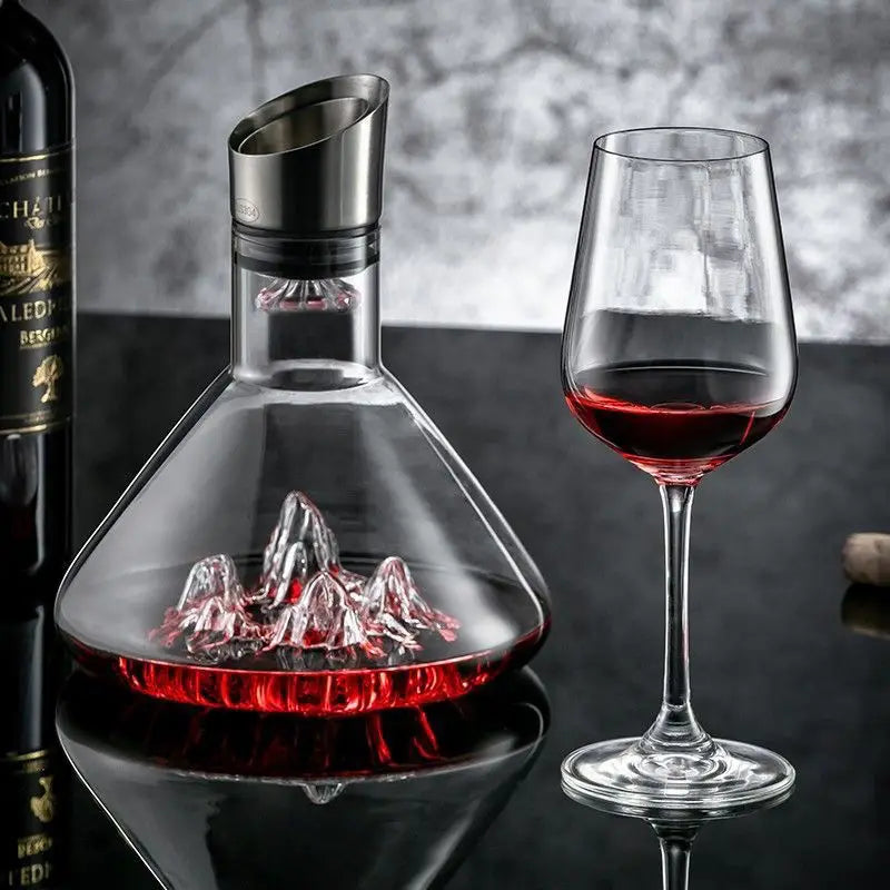 Summit Iceberg Wine Decanter | 1500ml Hand-Blown Crystal Carafe