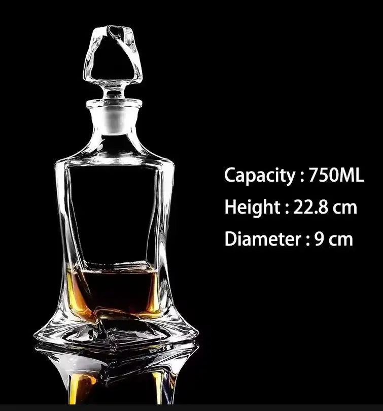 Crystal Cut Whisky Decanter | Lead-Free Glass Spirits Decanter
