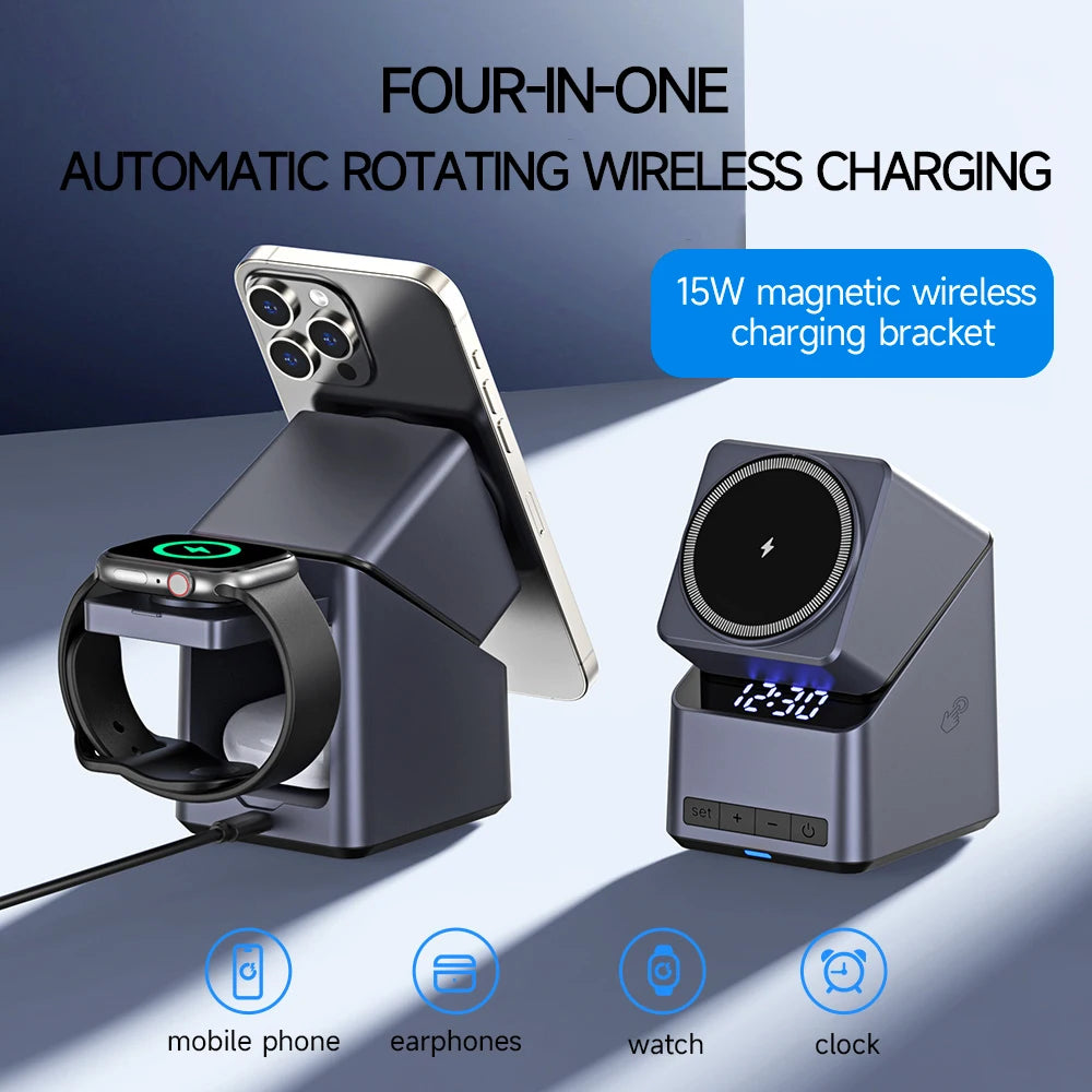 TriCharge 3-in-1 Magnetic Wireless Charger | Foldable Charging Station