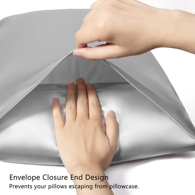 Lustre Satin Pillowcases | Smooth Cooling Covers, Set of 2