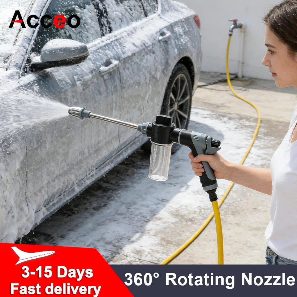 Spin Wash Hose Kit | 360 Degree Car & Garden Sprayer