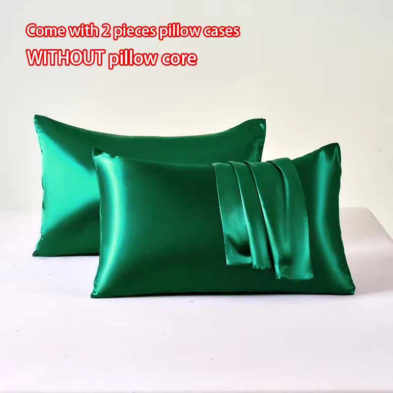 Lustre Satin Pillowcases | Smooth Cooling Covers, Set of 2