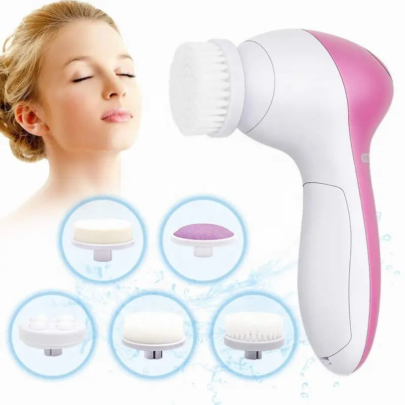 Bloom Facial Brush | 5-in-1 Battery Face Cleansing Brush