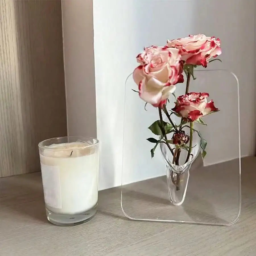 Gallery Frame Vase | Clear Acrylic Modern Art Vase