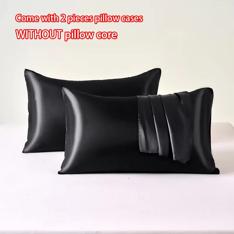 Lustre Satin Pillowcases | Smooth Cooling Covers, Set of 2