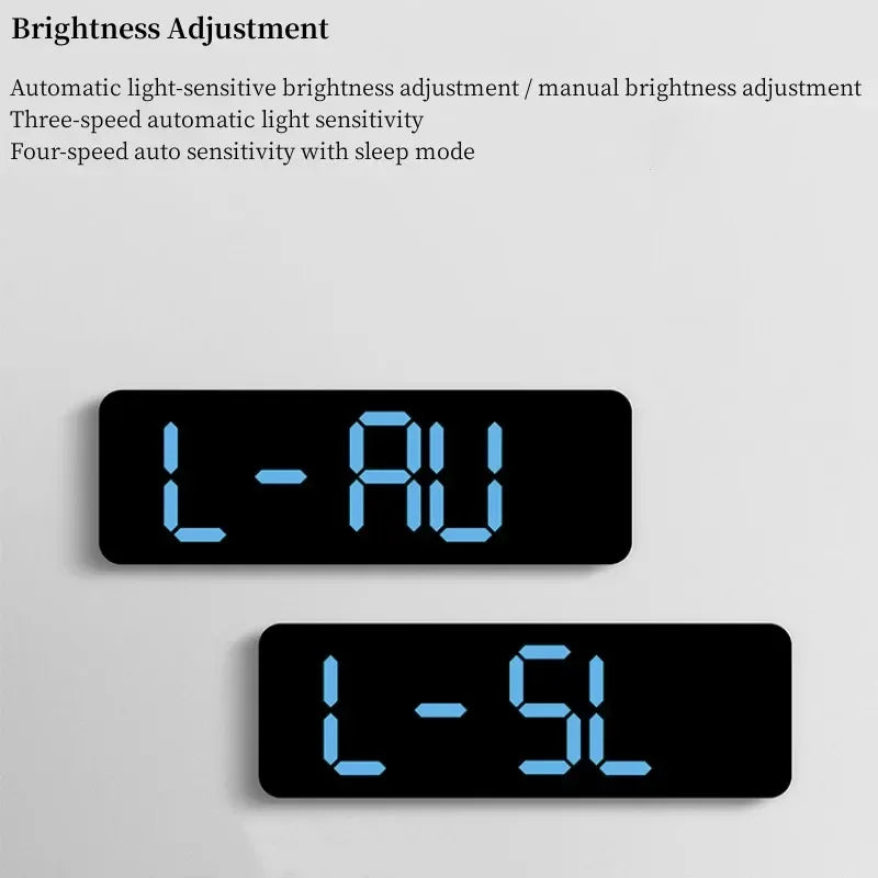 TempMate Digital Wall Clock | 9 Inch LED with Temp & Humidity